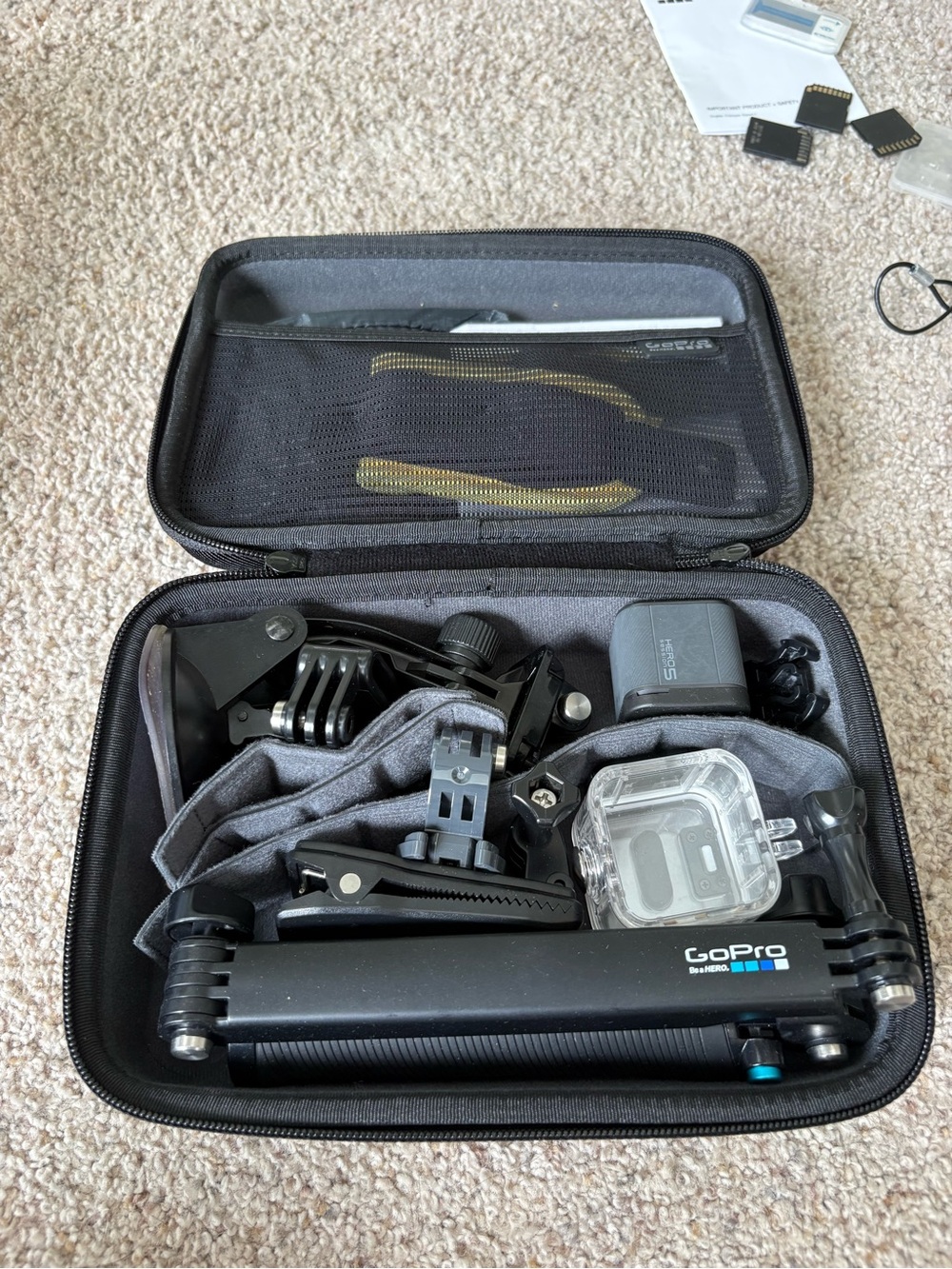 GoPro HERO5 Session Camera, 3 Way Tripod, Mount Case And Accessories